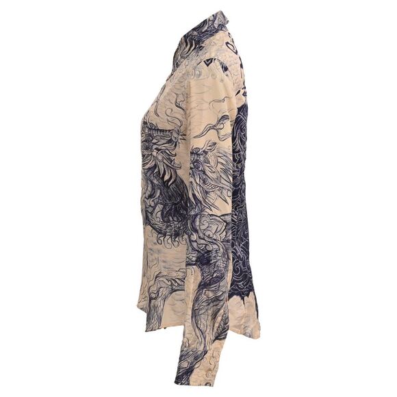 Jean Paul Gaultier Printed Button Down Shirt in Multicolor Silk - Picture 2 of 5